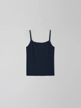 Moia Navy Ribbed Sleeveless